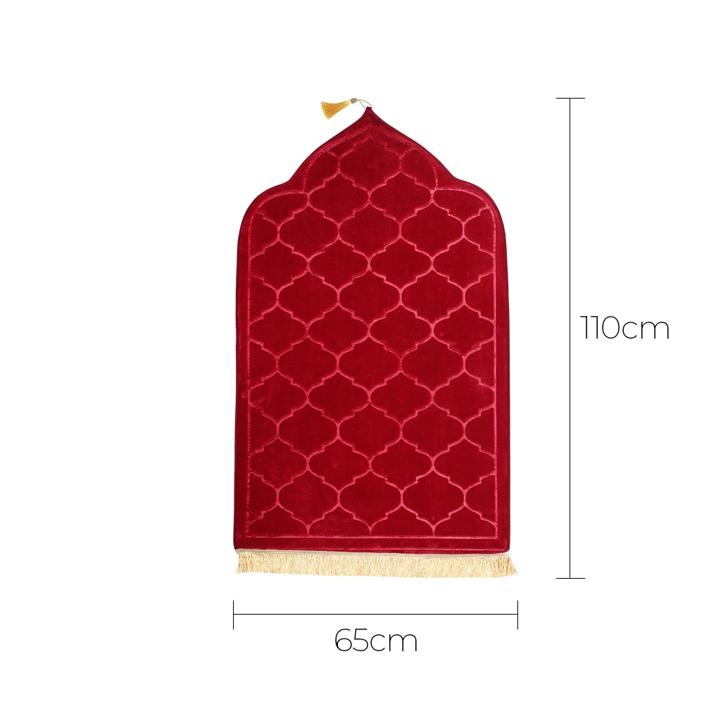 Adults Soft, Padded, Red Prayer Mat